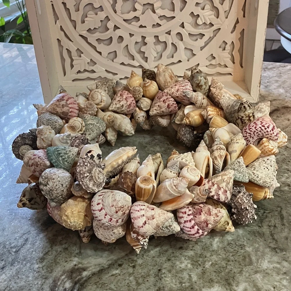 Natural Seashell Wreath/Candle Ring